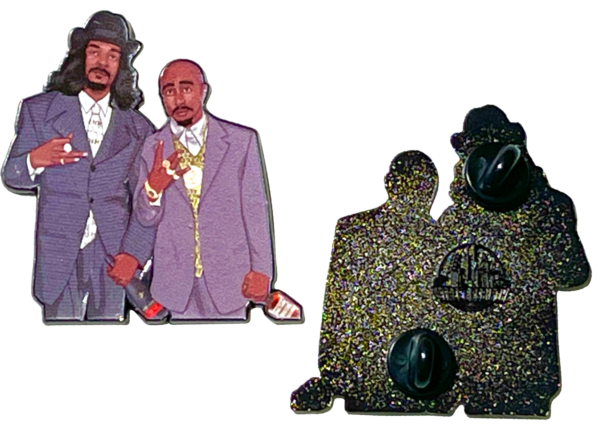 Snoop and Tupac Gangsta Party Enamel Pin – Iconic Hip-Hop Tribute