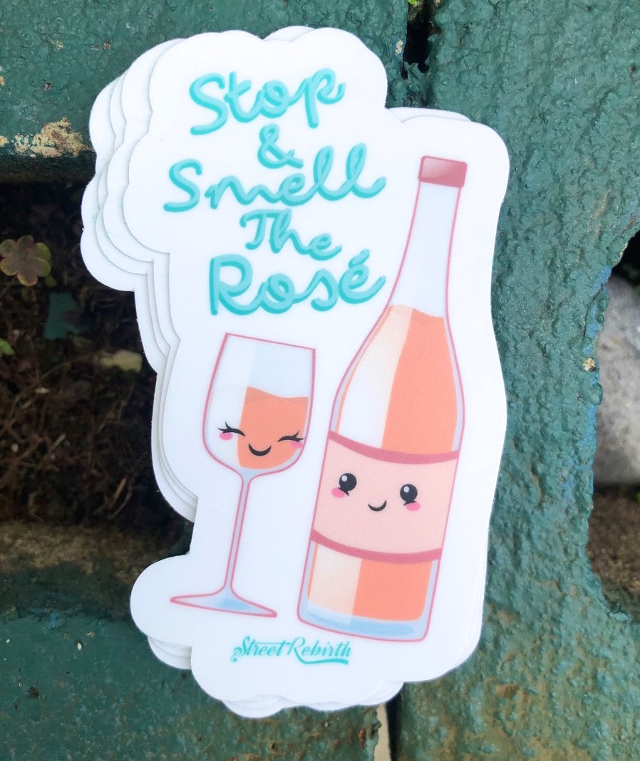 Waterproof vinyl sticker featuring an original humorous illustration