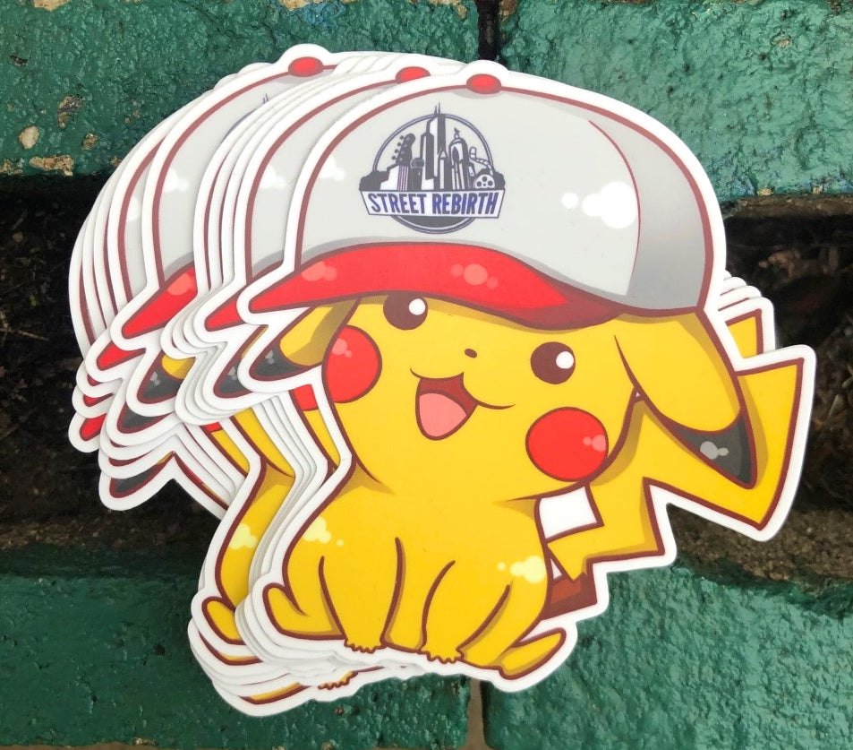 Pikachu Sticker – One 4 Inch Water Proof Vinyl Sticker – For Hydro Flask, Skateboard, Laptop, Planner, Car, Collecting, Gifting