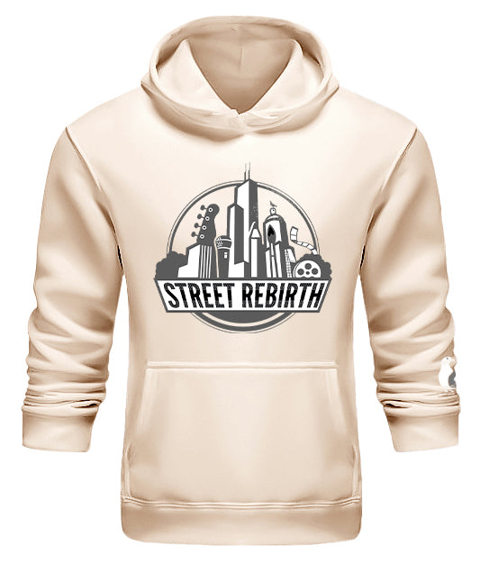 TAN HOODIE - STREET REBIRTH SIGNATURE BRAND - MIX AND MATCH YOUR TOP AND BOTTOM - UNISEX - CREATE INSPIRE EMPOWER - MATCHING JOGGERS AVAILABLE