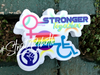 1 Stronger Together Sticker – One 4 Inch Water Proof Vinyl Sticker – For Hydro Flask, Skateboard, Laptop, Planner, Car, Collecting, Gifting