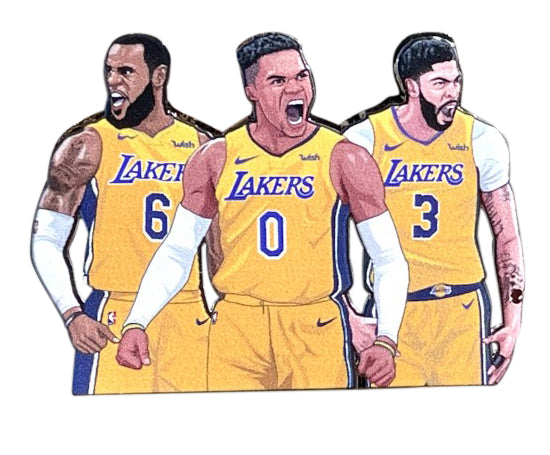 Lakers Big Three Enamel Pin – LeBron, Westbrook, and Davis United