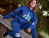 BLUE HOODIE - STREET REBIRTH SIGNATURE BRAND - MIX AND MATCH YOUR TOP AND BOTTOM - UNISEX - CREATE INSPIRE EMPOWER - MATCHING JOGGERS AVAILABLE