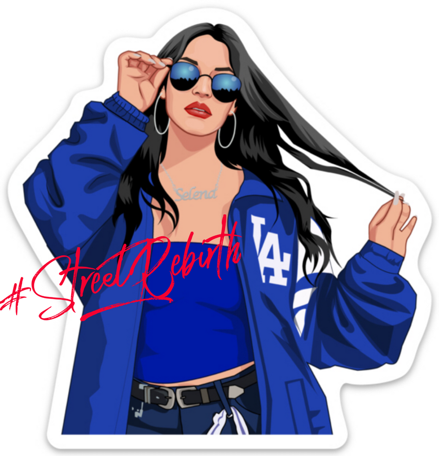 Waterproof vinyl sticker featuring an original baseball retro illustration