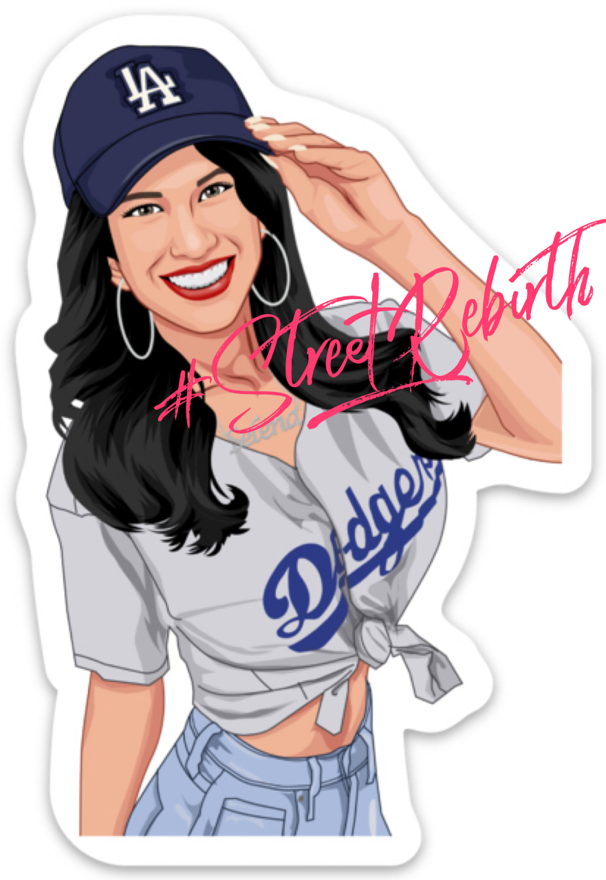 Waterproof vinyl sticker featuring an original baseball retro illustration