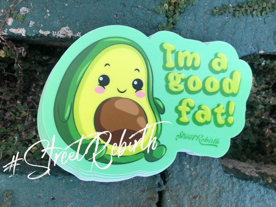 Waterproof vinyl sticker featuring an original humorous illustration